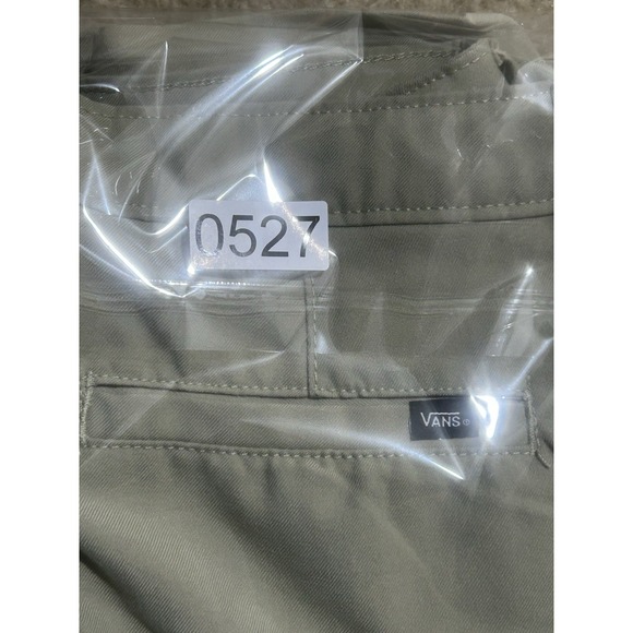 Vans Alder Relaxed Pants Women's 26‎ Beige Chino Pleated Front Wide Leg Skater - Picture 12 of 12